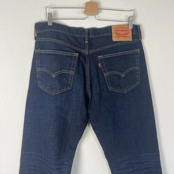 Levis 527 Men’s Bootcut Denim Jeans Dark Wash Size 36x34 100% Cotton - Picture 5 of 11